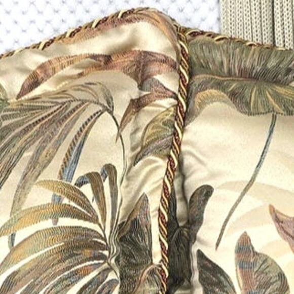 Croscill Bali Tropical Jacquard Woven Standard Pillow Shams - Picture 7 of 10